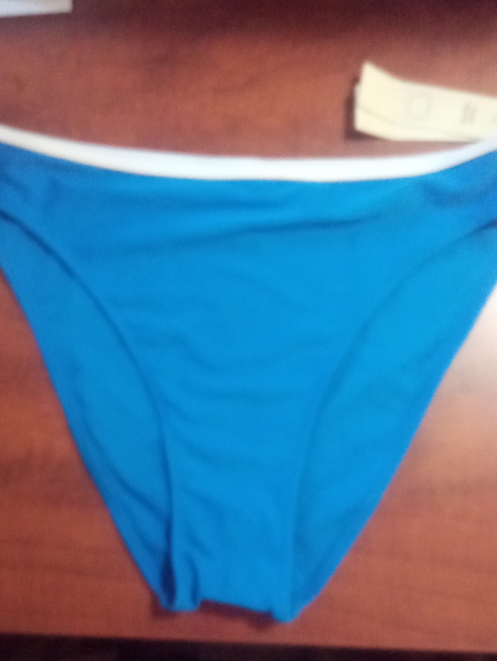* No Boundaries Blue Bikini Botom High Cut Cheeky XL NWT 16 18